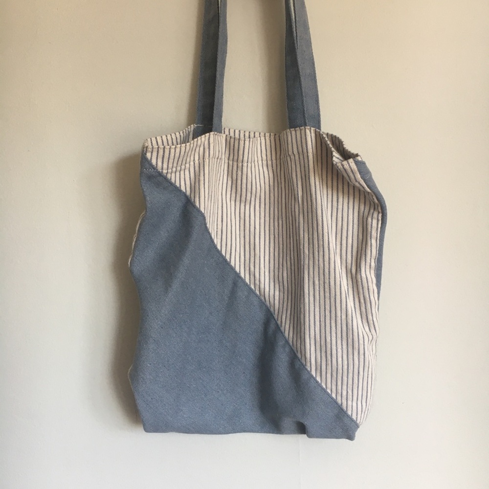 Madewell insider denim stripe tote